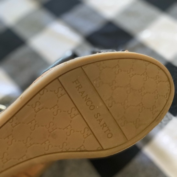 Franco Sarto, 8.5 women’s wedge cork shoes open toe - Picture 5 of 6